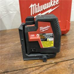 AS-IS Milwaukee-3522-21 Green Beam Laser Cross Line Plumb Point USB Rechargeable