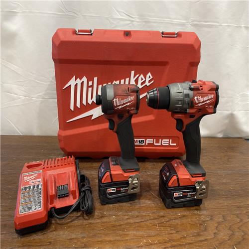 AS-IS Milwaukee M18 FUEL 18V Lithium-Ion Brushless Cordless Hammer Drill and Impact Driver Combo Kit (2-Tool) with 2 Batteries