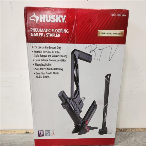 Phoenix Location Husky Pneumatic 3-in-1 15.5-Gauge and 16-Gauge 2 in. Flooring Nailer and Stapler with Quick Jam Release