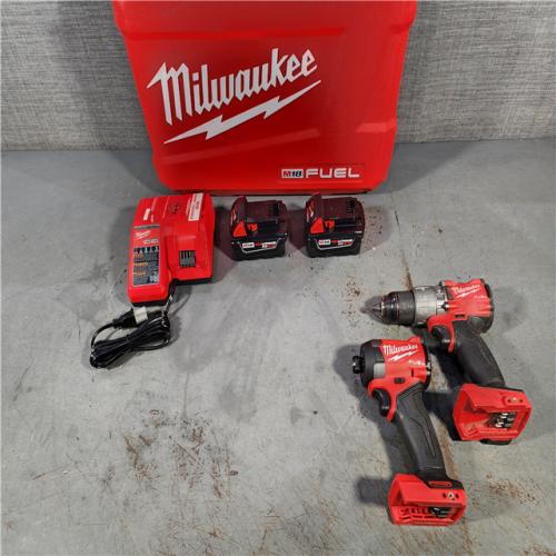 HOUSTON LOCATION - AS-IS Milwaukee M18 FUEL 18V Lithium-Ion Brushless Cordless Hammer Drill and Impact Driver Combo Kit (2-Tool) with 2 Batteries