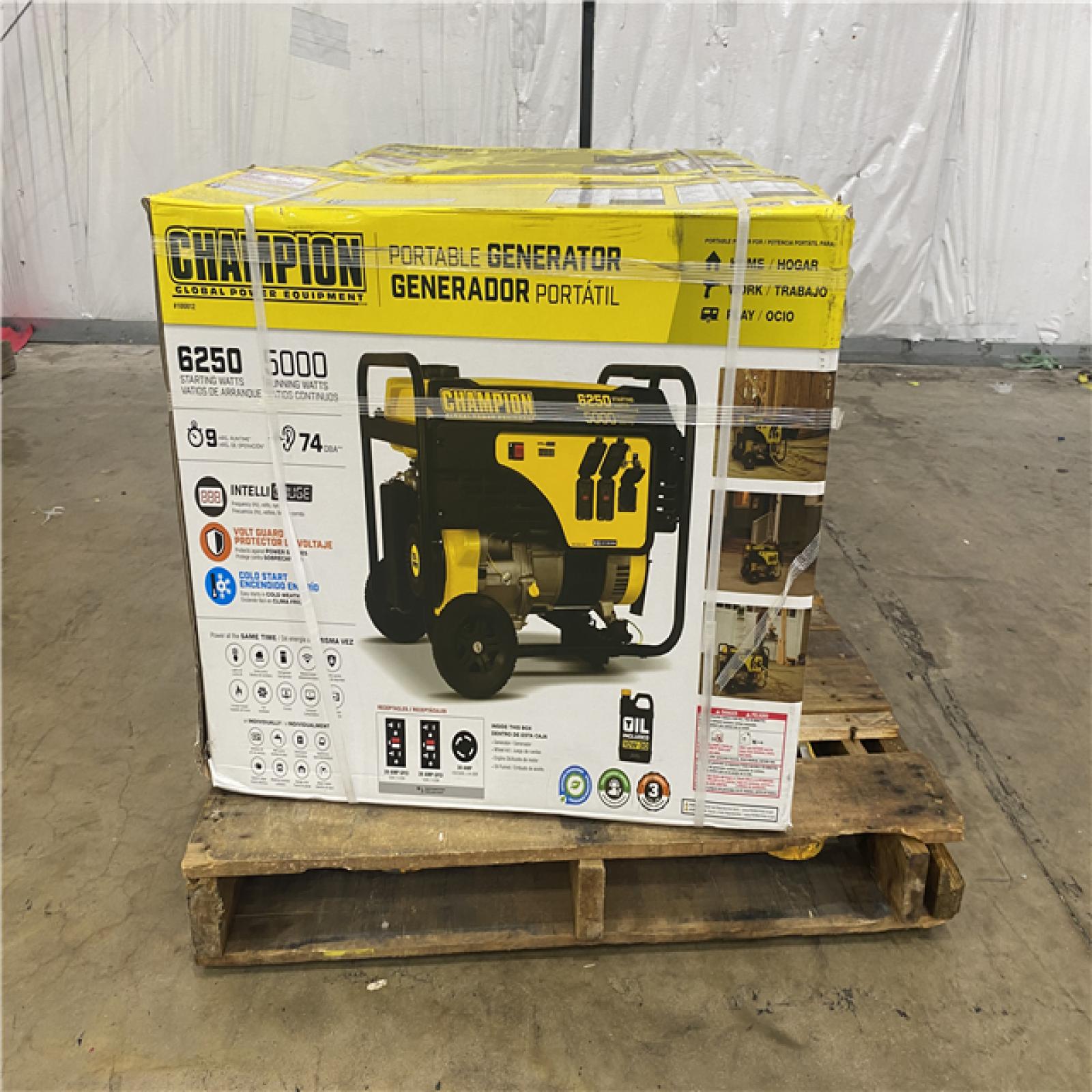 Houston Location - AS-IS Champion 6250 Running Watts Generator 2 units