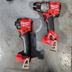 HOUSTON LOCATION - AS-IS (APPEARS LIKE NEW) Milwaukee M18 FUEL 18V Lithium-Ion Brushless Cordless Hammer Drill and Impact Driver Combo Kit (2-Tool) with 2 Batteries