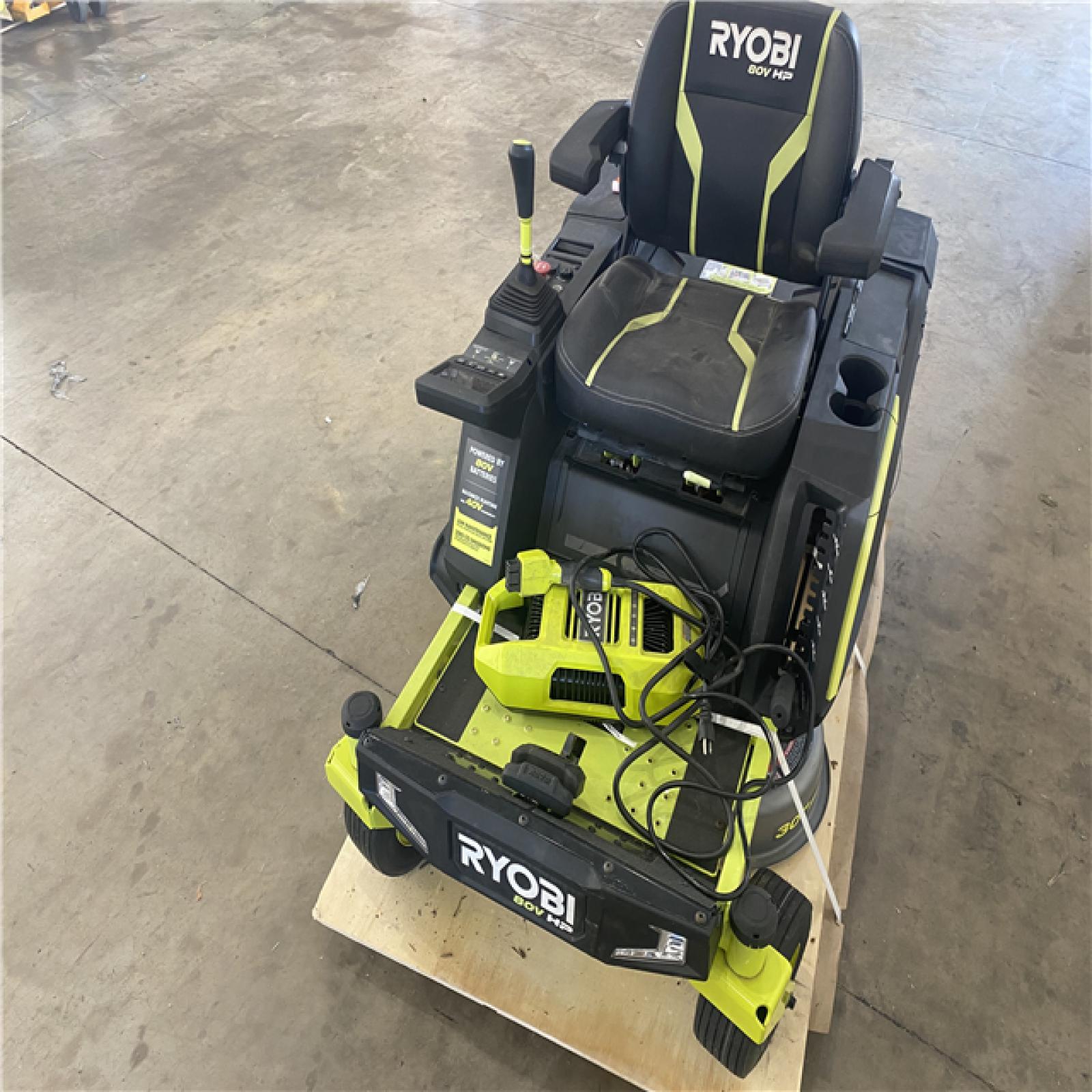 Houston Location - AS-IS Ryobi 80V Brushless Electric Zero Turn Riding Mower