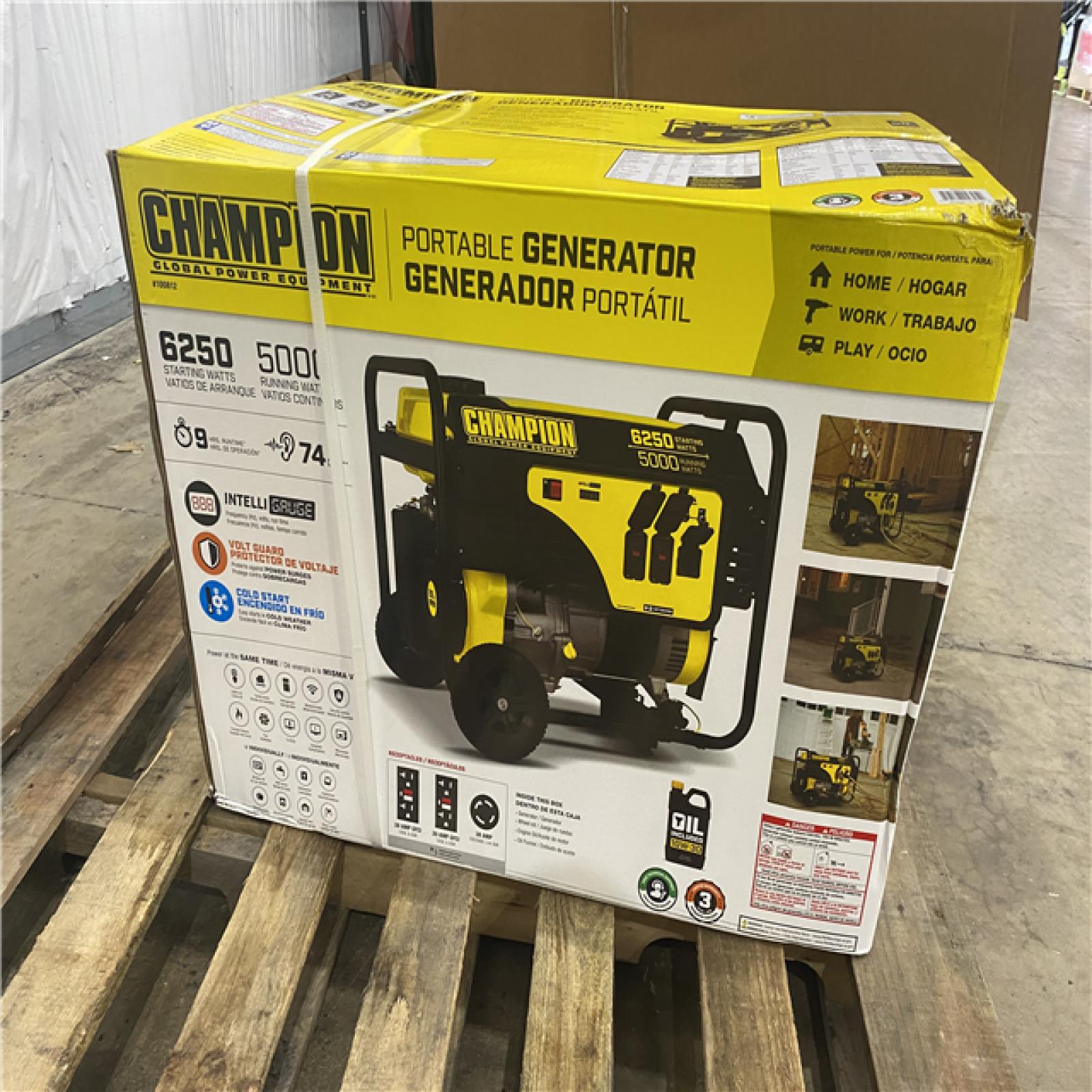 Houston Location - AS-IS Champion 6250 Running Watts Generator