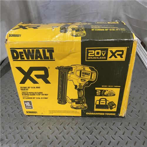 Houston location AS-IS DEWALT New in Box DEWALT DCN681D1 20V 18Ga Stapler NO CHARGER ONLY BATTERY