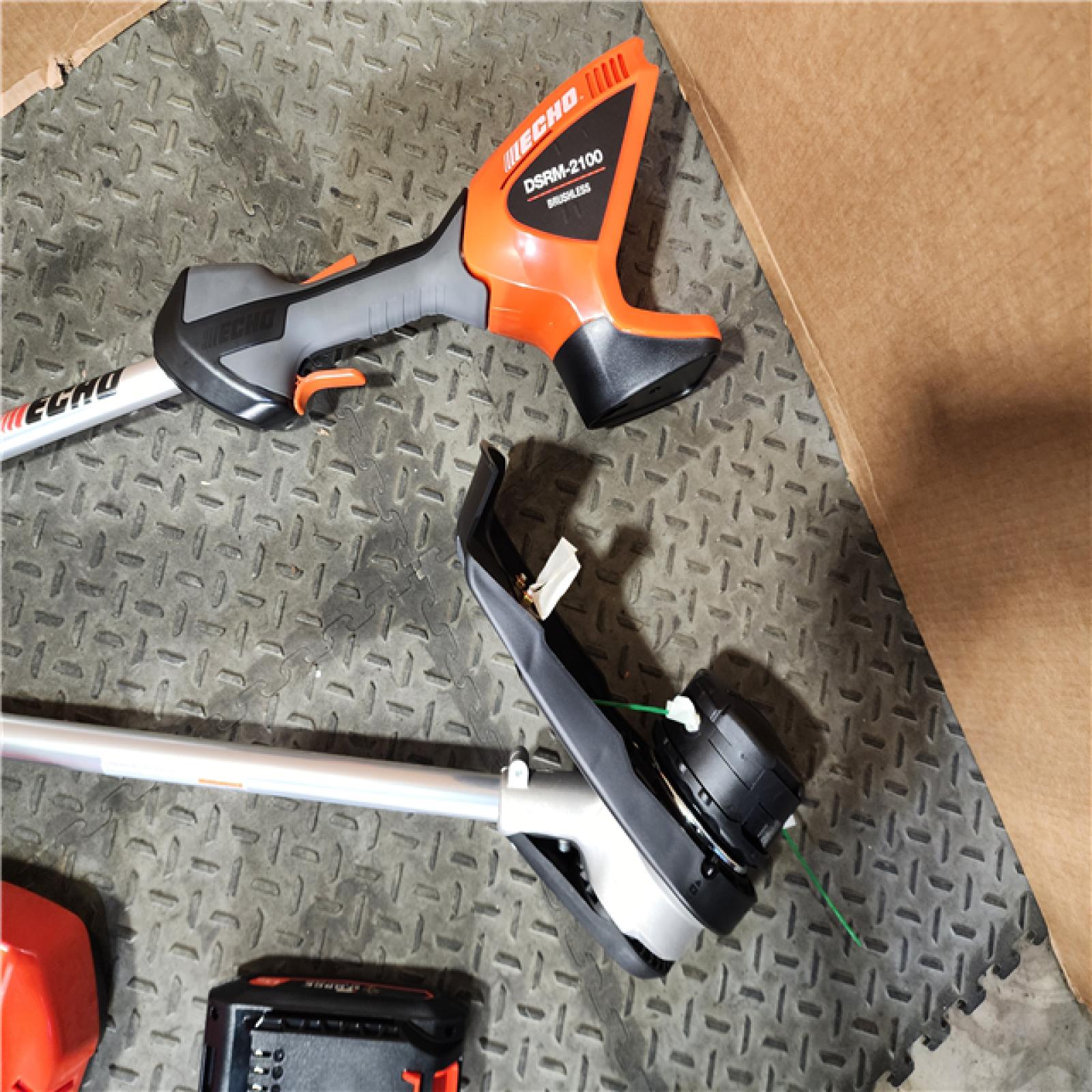 HOUSTON LOCATION - AS-IS (APPEARS LIKE NEW) Echo EFORCE 56V 16 in. Brushless Cordless Battery String Trimmer with 2.5Ah Battery and Charger - DSRM-2100