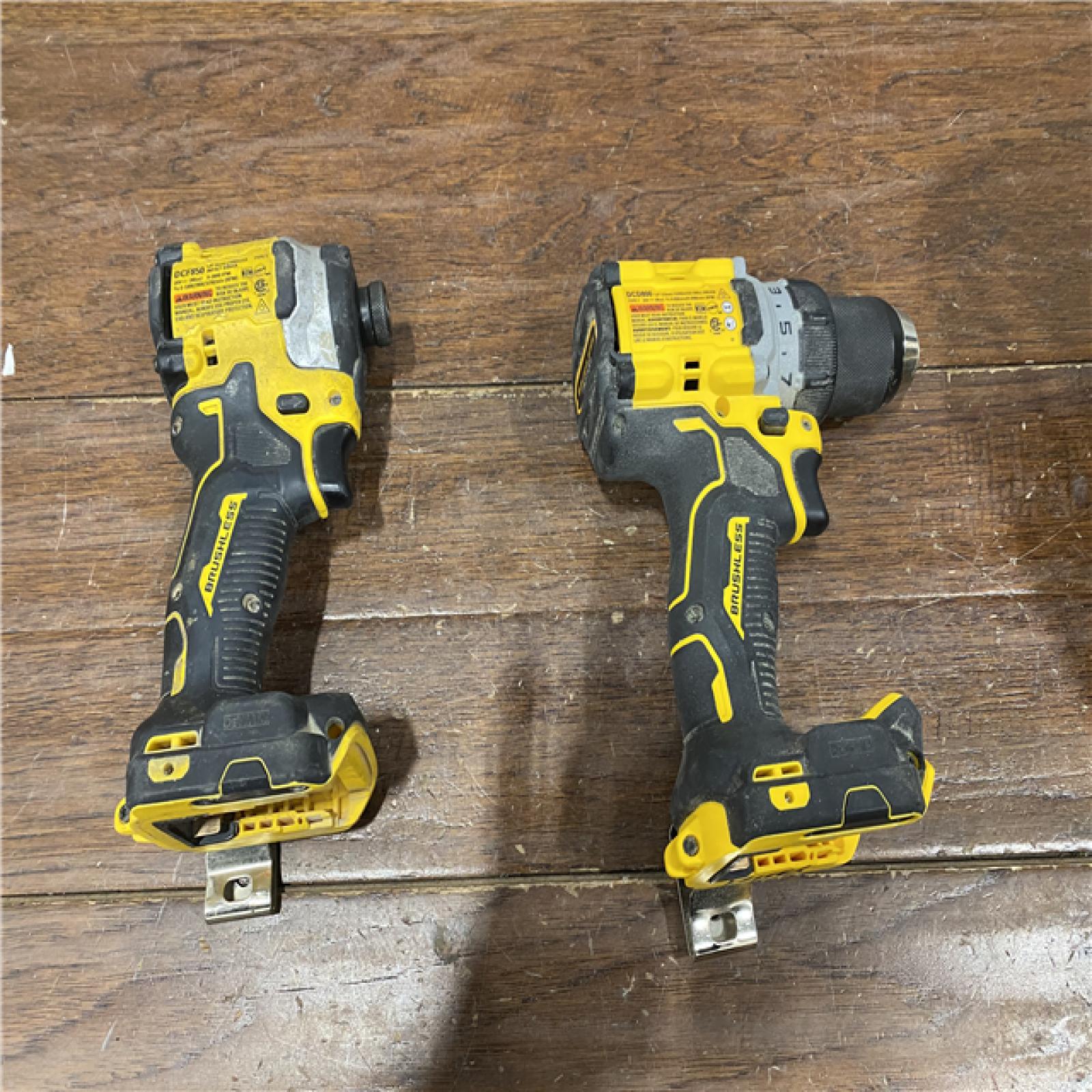 AS-ISDEWALT 20V MAX XR Cordless Drill/Driver, ATOMIC Impact Driver 2 Tool Combo Kit, (2) 2.0Ah Batteries, Charger, and Bag