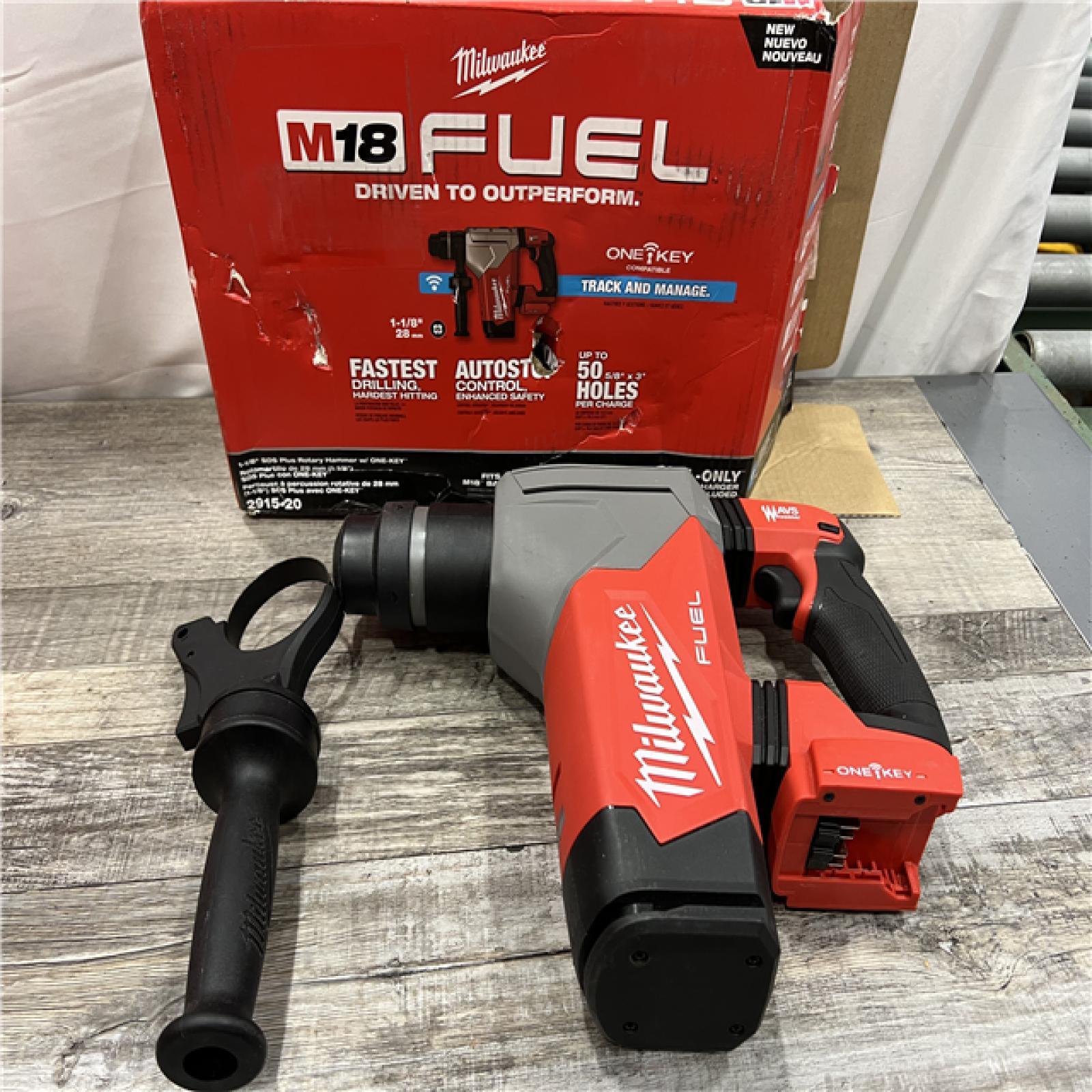 AS-IS Milwaukee 2915-20 M18 FUEL 18-Volt Lithium-Ion Brushless Cordless SDS-Plus 1-1/8 in. Rotary Hammer Drill (Tool-Only)