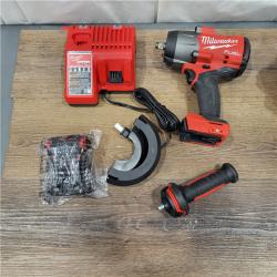 AS-IS Milwaukee M18 1/2 in. Cordless Brushless High Torque Impact Wrench Kit (Battery & Charger)