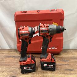 AS-IS Milwaukee M18 FUEL 18V Lithium-Ion Brushless Cordless Hammer Drill and Impact Driver Combo Kit (2-Tool) with 2 Batteries