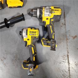 HOUSTON LOCATION - AS-IS DEWALT 20V MAX Cordless Brushless Hammer Drill/Driver 2 Tool Combo Kit with FLEXVOLT ADVANTAGE