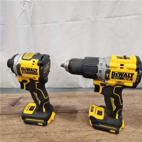 AS-IS DEWALT 20V MAX XR Hammer Drill and ATOMIC Impact Driver 2 Tool Cordless Combo Kit with (2) 4.0Ah Batteries, Charger, and Bag