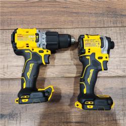 AS-IS 20V MAX XR Hammer Drill and ATOMIC Impact Driver 2 Tool Cordless Combo Kit with (2) 4.0Ah Batteries, Charger, and Bag