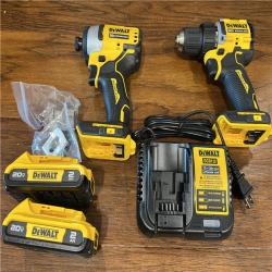 AS-IS DEWALT ATOMIC 20-Volt MAX Lithium-Ion Cordless Combo Kit (2-Tool) with (2) 2.0Ah Batteries, Charger and Bag