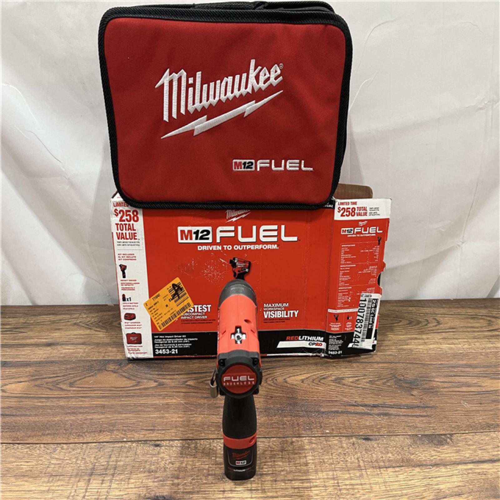 AS IS Milwaukee M12 FUEL 12-Volt Lithium-Ion Brushless Cordless 1/4 in. Hex Impact Driver Compact Kit