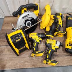 AS-IS DEWALT 20-Volt Max Lithium-Ion 10-Tool Cordless Combo Kit with Two 2.0 Ah Batteries, Charger and 2 Bags