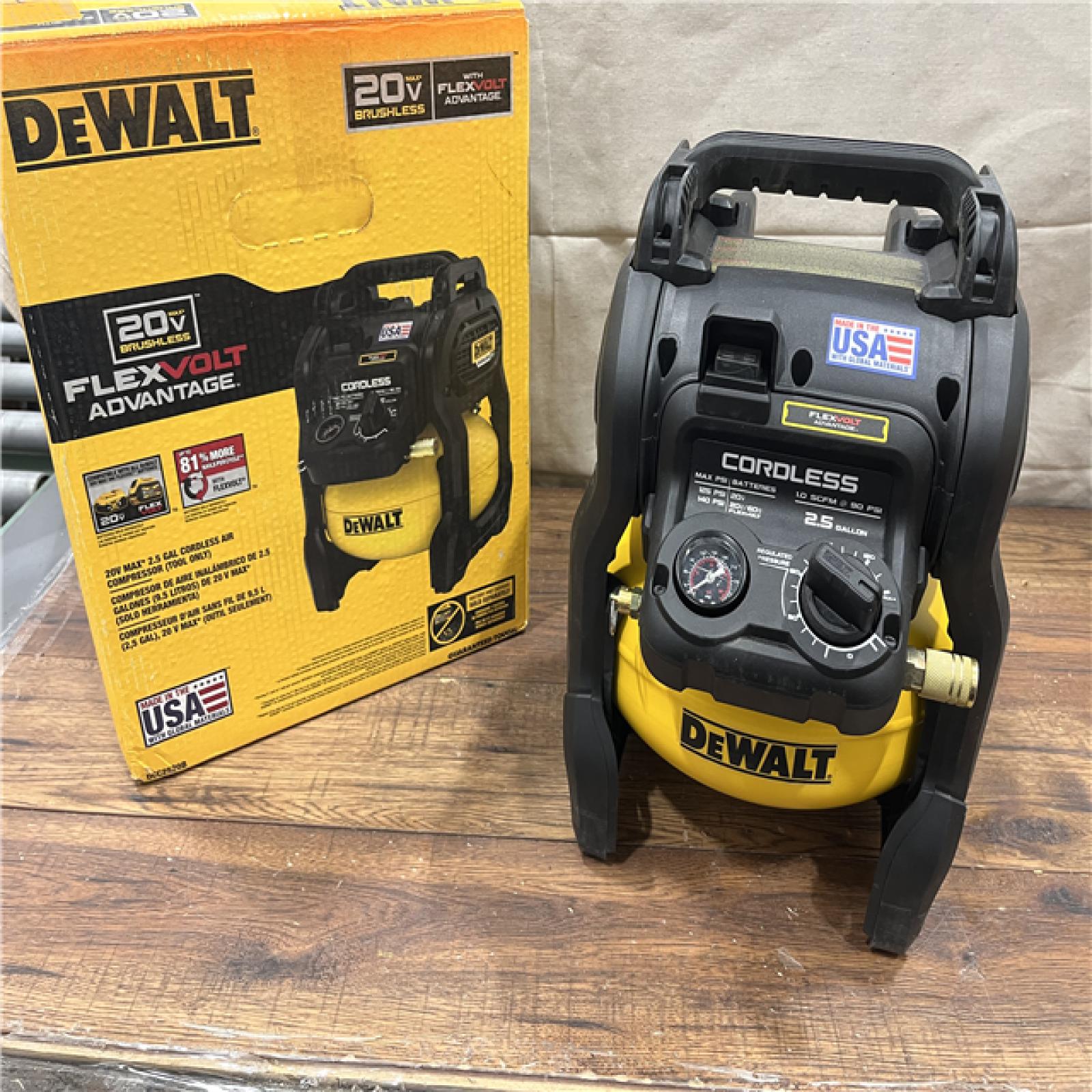 AS-IS DEWALT 20V MAX* 2-1/2 Gal. Brushless Cordless Air Compressor