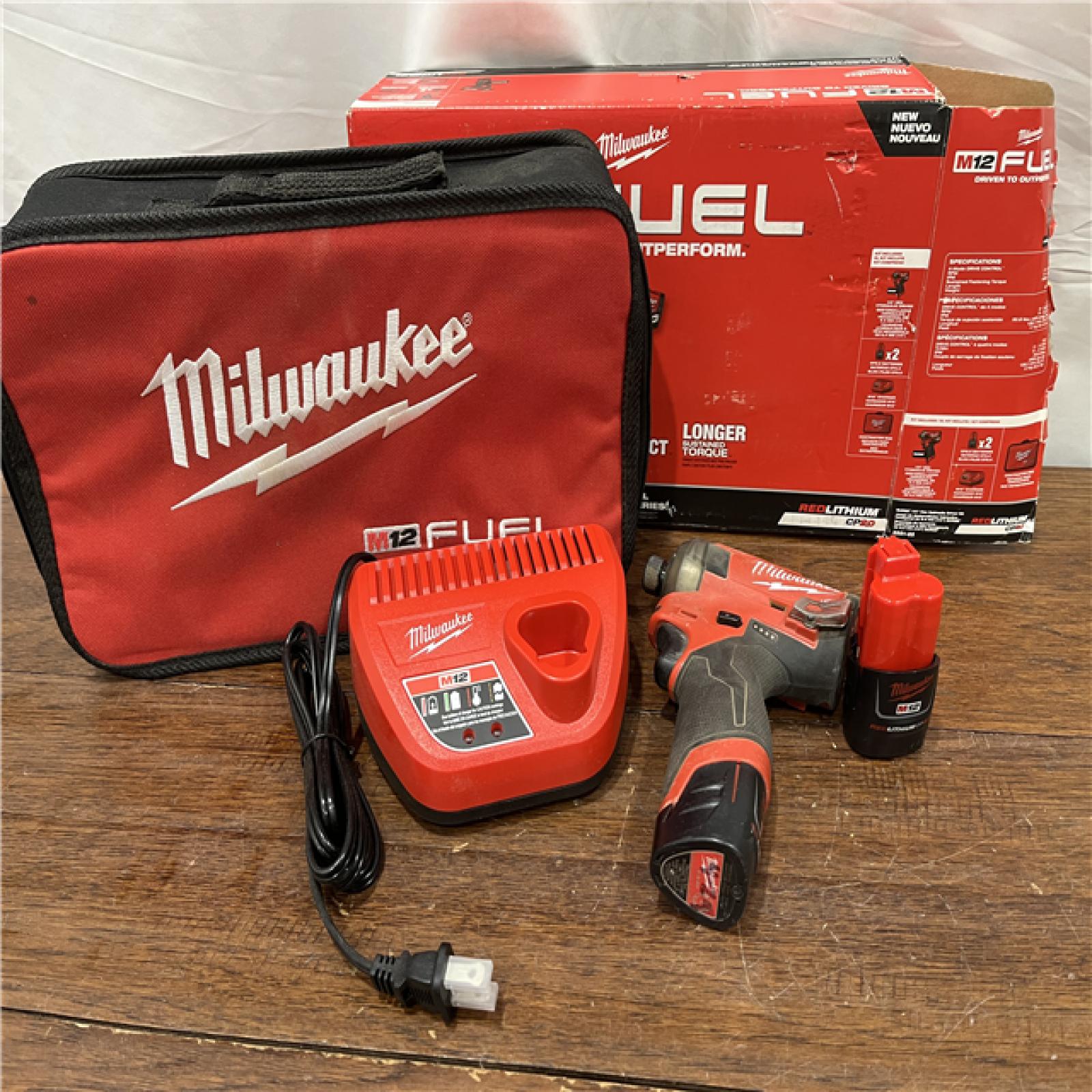 AS-ISM12 FUEL SURGE 12V Lithium-Ion Brushless Cordless 1/4 in. Hex Impact Driver Compact Kit W/Two 2.0Ah Batteries, Bag