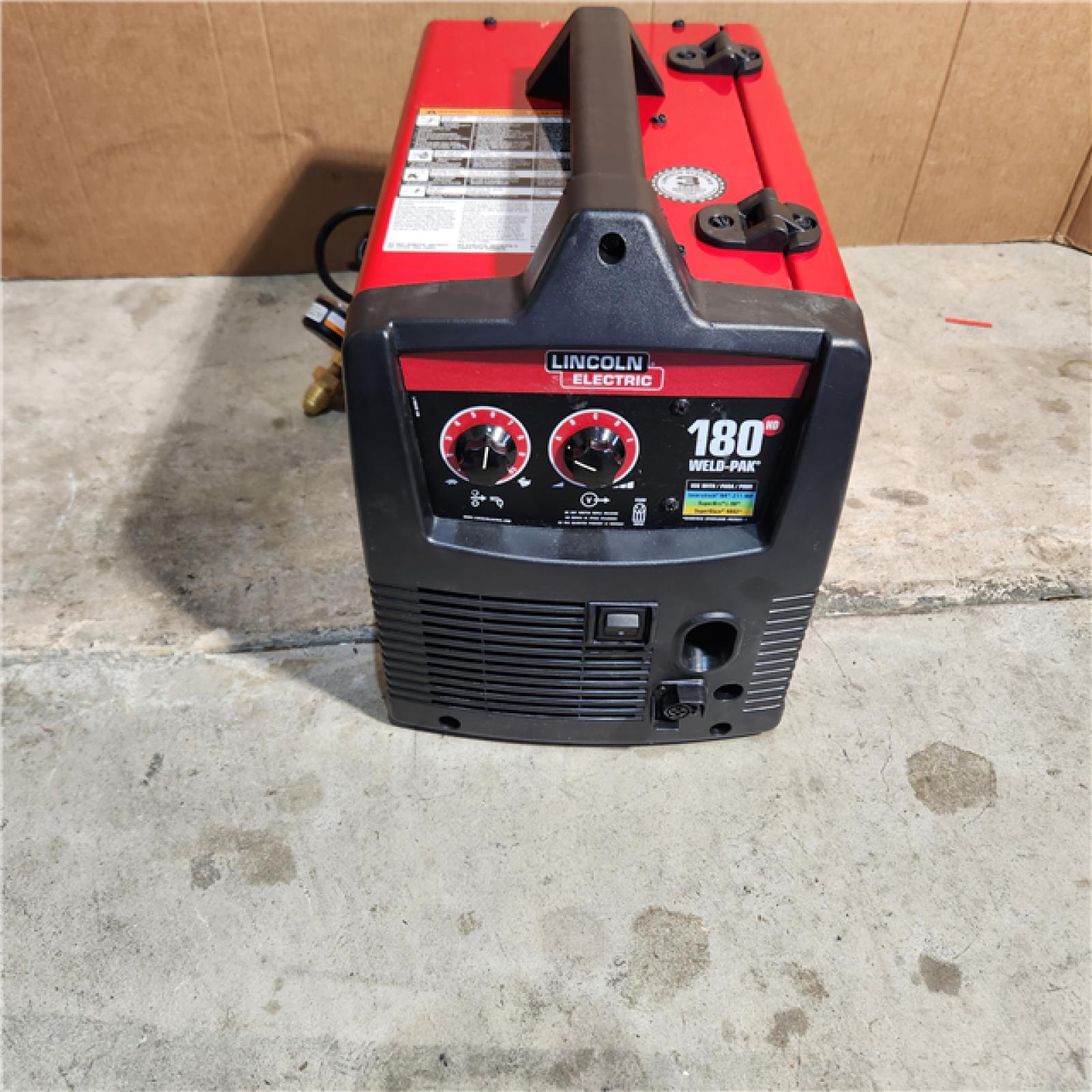 Houston location AS-IS  LINCOLN Weld-Pak 180 Amp MIG Flux-Core Wire Feed Welder, 230V, Aluminum Welder with Spool Gun Sold Separately