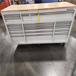 DALLAS LOCATION - Husky Tool Storage 72 in. W Standard Duty Gloss White Mobile Workbench Tool Chest