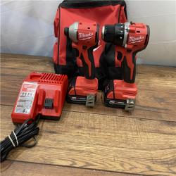 AS-IS Milwaukee M18 18V Lithium-Ion Brushless Cordless Compact Drill/Impact Combo Kit (2-Tool)