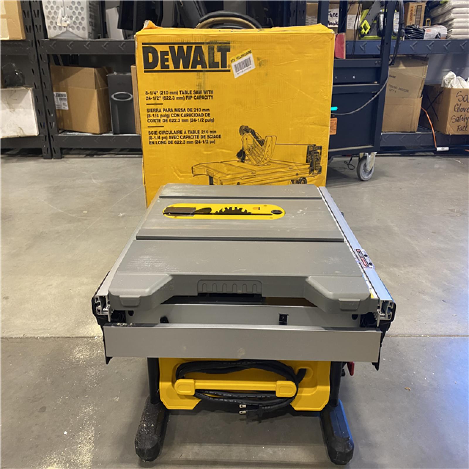 AS-IS DEWALT 15 Amp Corded 8-1/4 in. Compact Portable Jobsite Tablesaw (Stand Not Included)