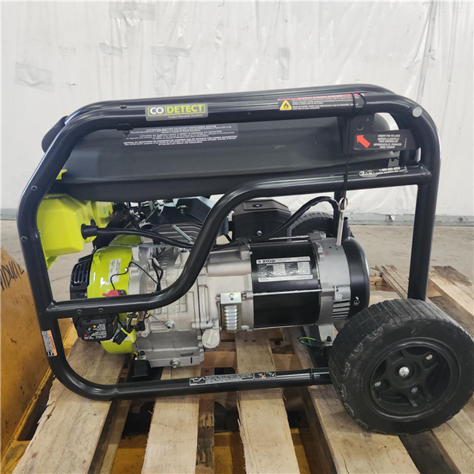 Houston Location - AS-IS Ryobi 6,500-Watt Gasoline Powered Portable Generator