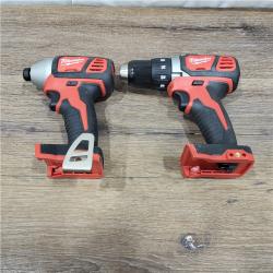 AS-IS Milwaukee M18 18V Cordless Brushed 2 Tool Drill/Driver and Impact Driver Kit