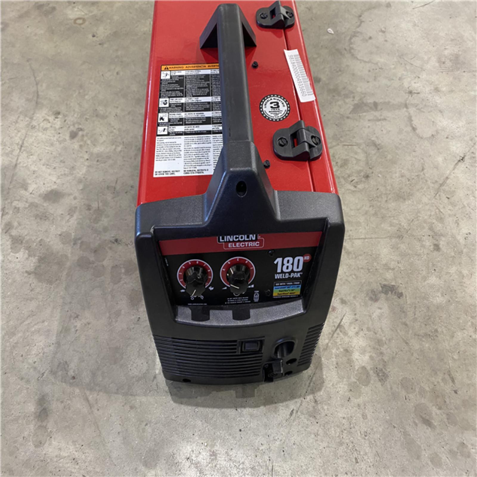 Houston location AS-IS LINCOLN Weld-Pak 180 Amp MIG Flux-Core Wire Feed Welder, 230V, Aluminum Welder with Spool Gun Sold Separately