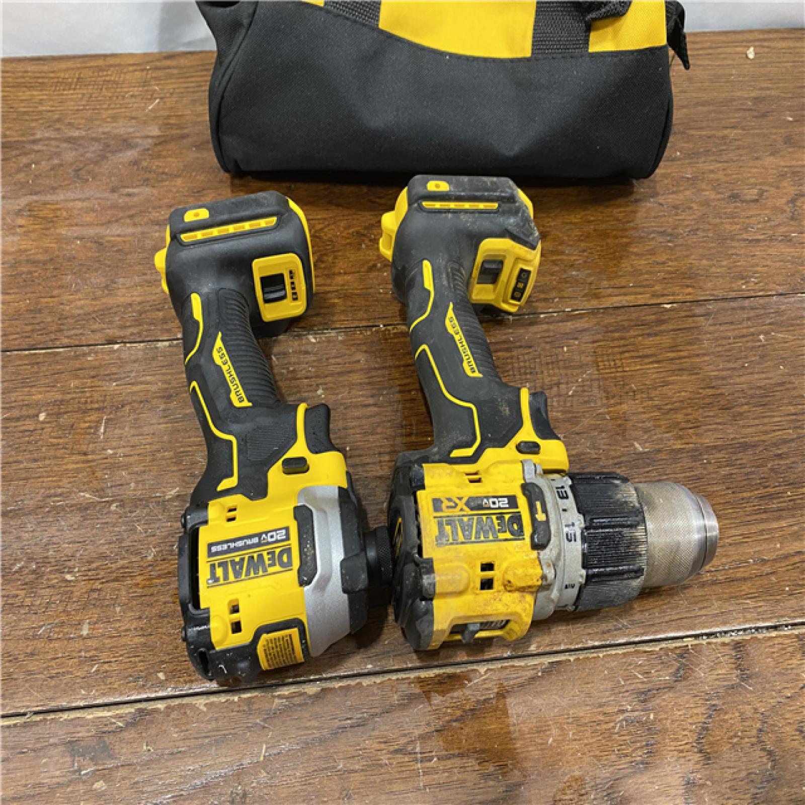 AS-ISDEWALT 20V MAX XR Hammer Drill and ATOMIC Impact Driver 2 Tool Cordless Combo Kit with (2) 4.0Ah Batteries, Charger, and Bag