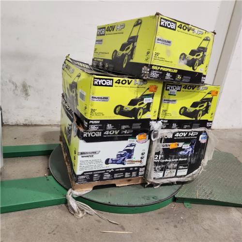 Dallas Location - As-Is Ryobi Lawn Mower Pallet (Lot Of 5)