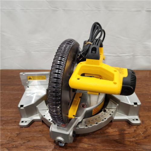 AS-IS  DEWALT 15 Amp Corded 10 in. Compound Single Bevel Miter Saw