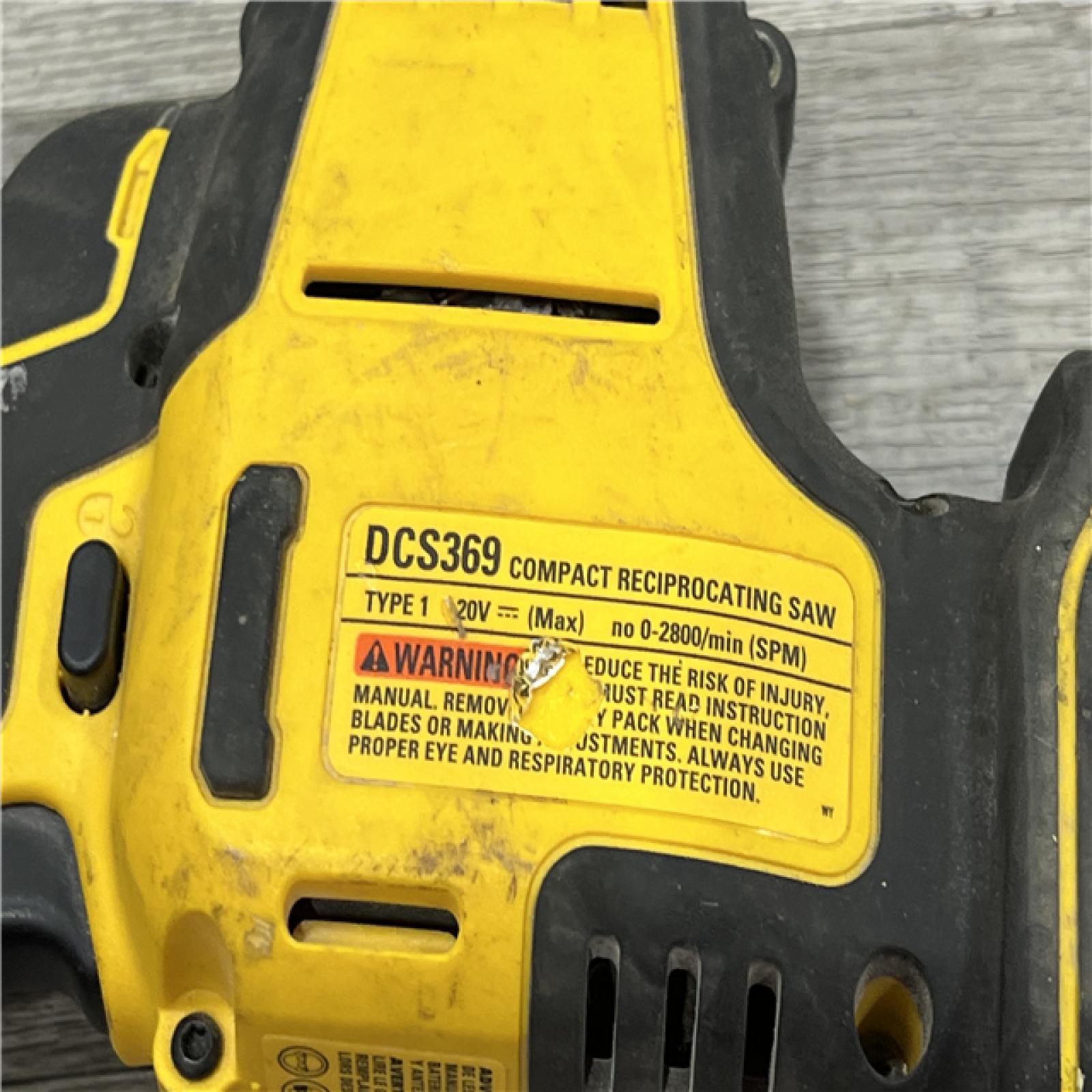 AS-IS Dewalt DCS369B ATOMIC 20V MAX Cordless One-Handed Reciprocating Saw (Tool Only)