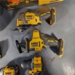 HOUSTON LOCATION - AS-IS DeWalt 20V MAX ATOMIC Cordless Brushless 4 Tool Combo Kit