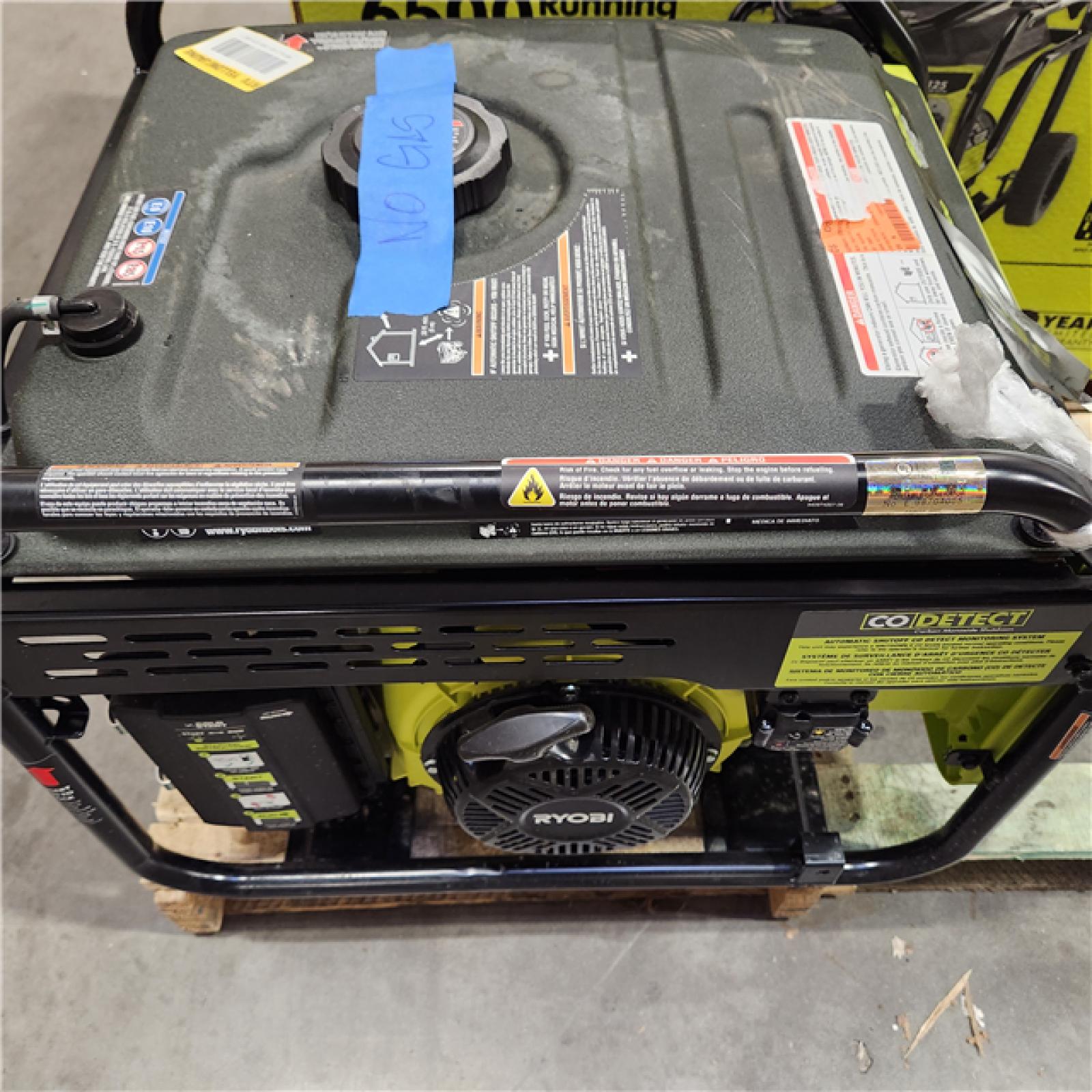 Dallas Location - As-Is Ryobi 6500/5500 gas power generator