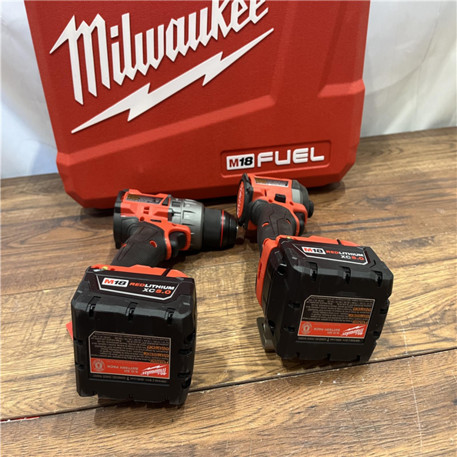 AS ISMilwaukee M18 FUEL 18V Lithium-Ion Brushless Cordless Hammer Drill and Impact Driver Combo Kit (2-Tool) with 2 Batteries