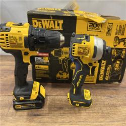 AS IS DEWALT ATOMIC 20-Volt MAX Lithium-Ion Cordless Combo Kit (2-Tool) with (2) 2.0Ah Batteries, Charger and Bag