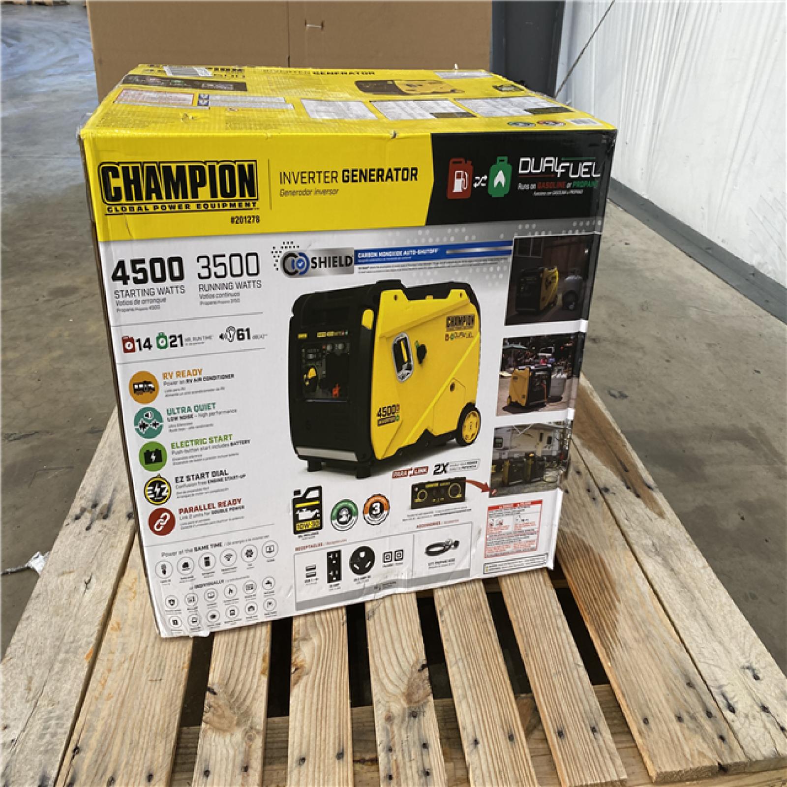 Houston Location - AS-IS Champion 3500 Running Watts Generator