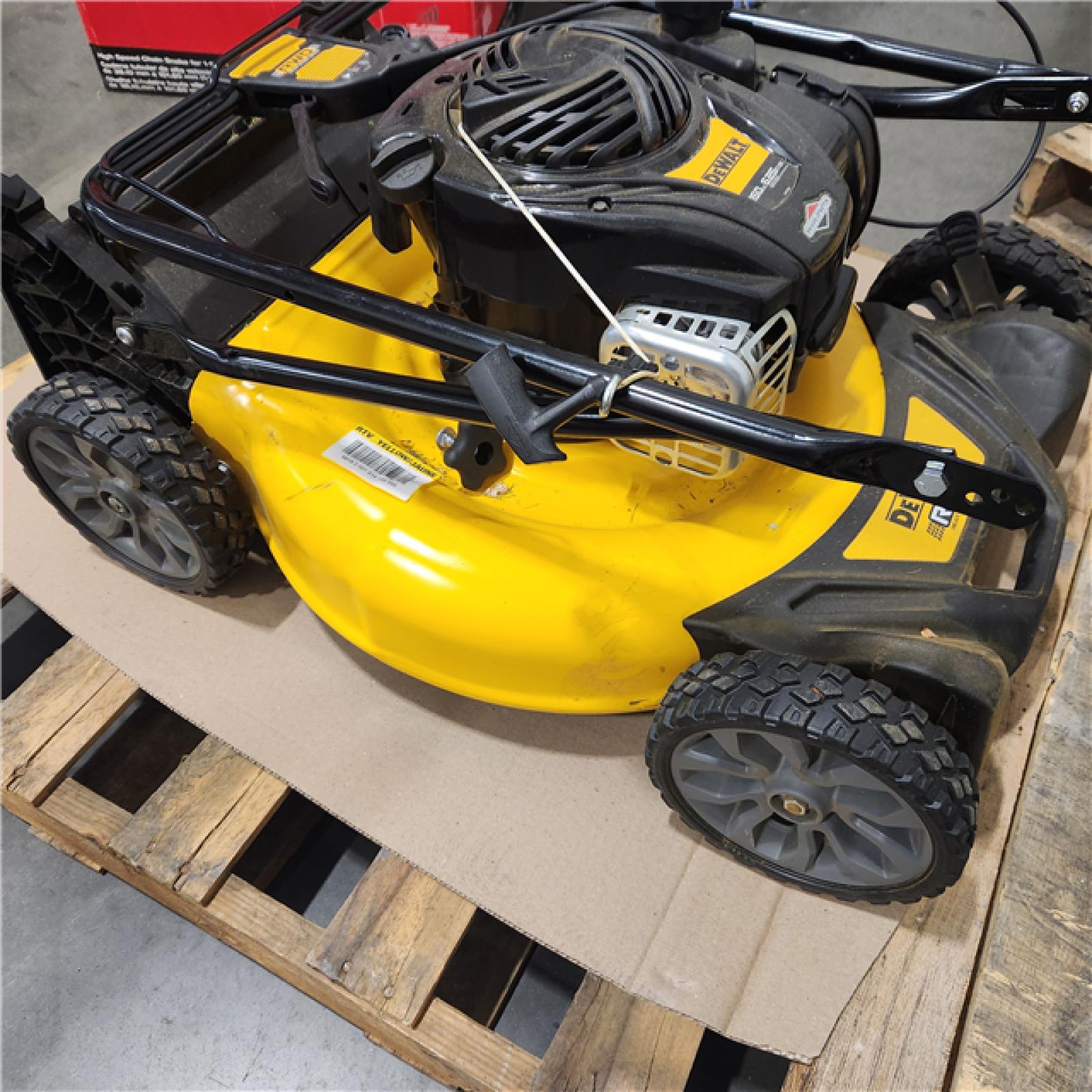 DALLAS LOCATION - AS-IS DEWALT 21 in. 150cc Briggs and Stratton 625ex Engine Rear Wheel Drive 2-in-1 Gas Self Propelled Walk Behind Lawn Mower