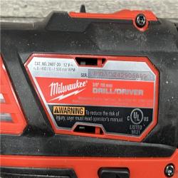 AS-IS MILWAUKEE M12 12V Lithium-Ion Cordless Combo Kit (5-Tool) with Two 1.5Ah Batteries, Charger & Tool Bag