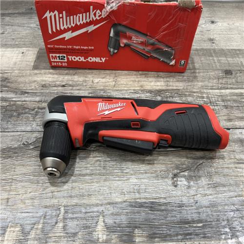 AS-IS Milwaukee M12 12V Lithium-Ion Cordless 3/8 in. Right Angle Drill (Tools-Only) (LOT OF 2)