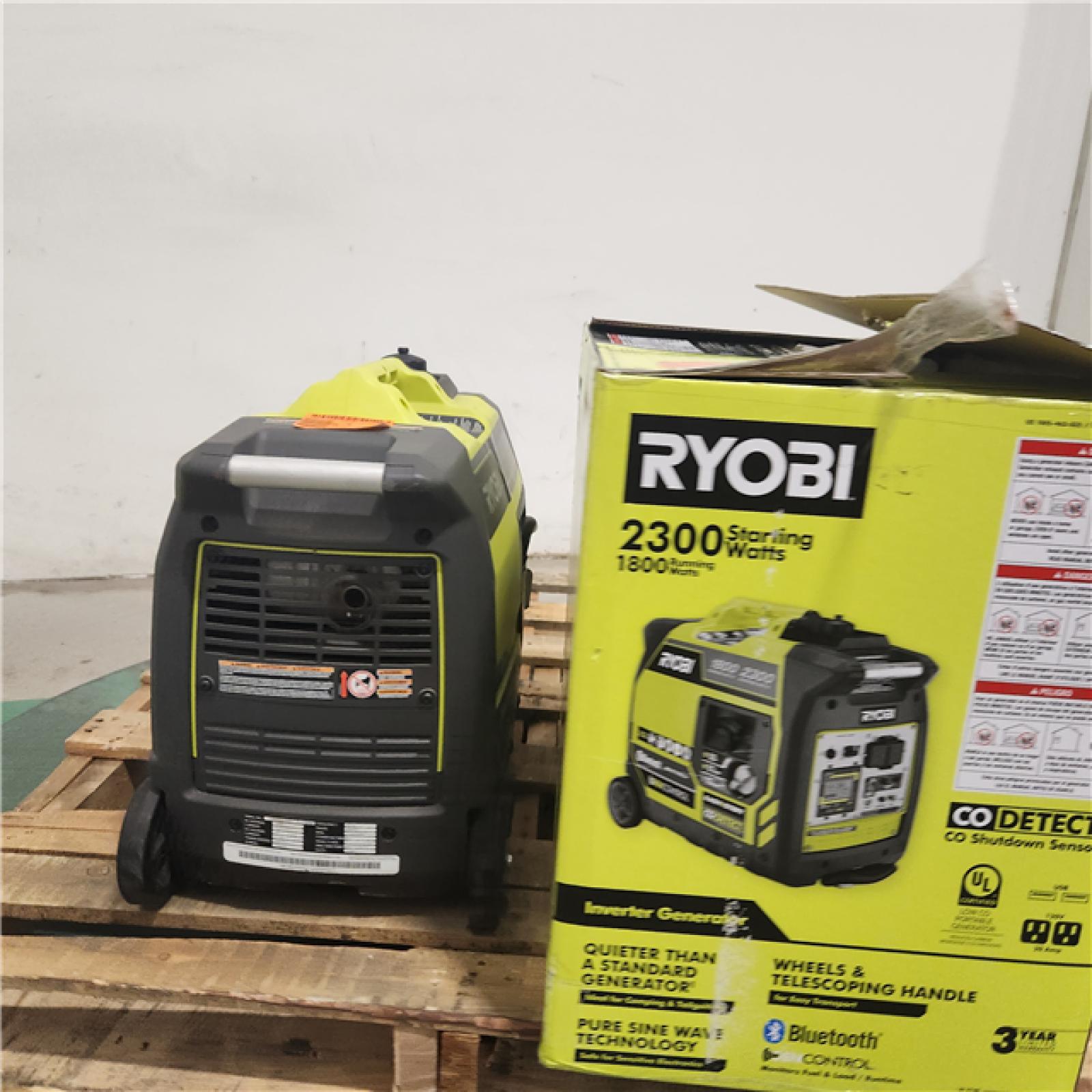 Dallas Location - As-Is RYOBI 2,300-Watt Bluetooth Inverter Generator (Lot Of 2)