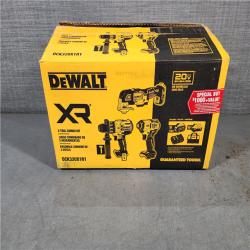 HOUSTON LOCATION - AS-IS DEWALT 20-Volt Lithium-Ion Cordless 3-Tool Combo Kit with FLEXVOLT 9 Ah and 20V 6 Ah Batteries and Charger