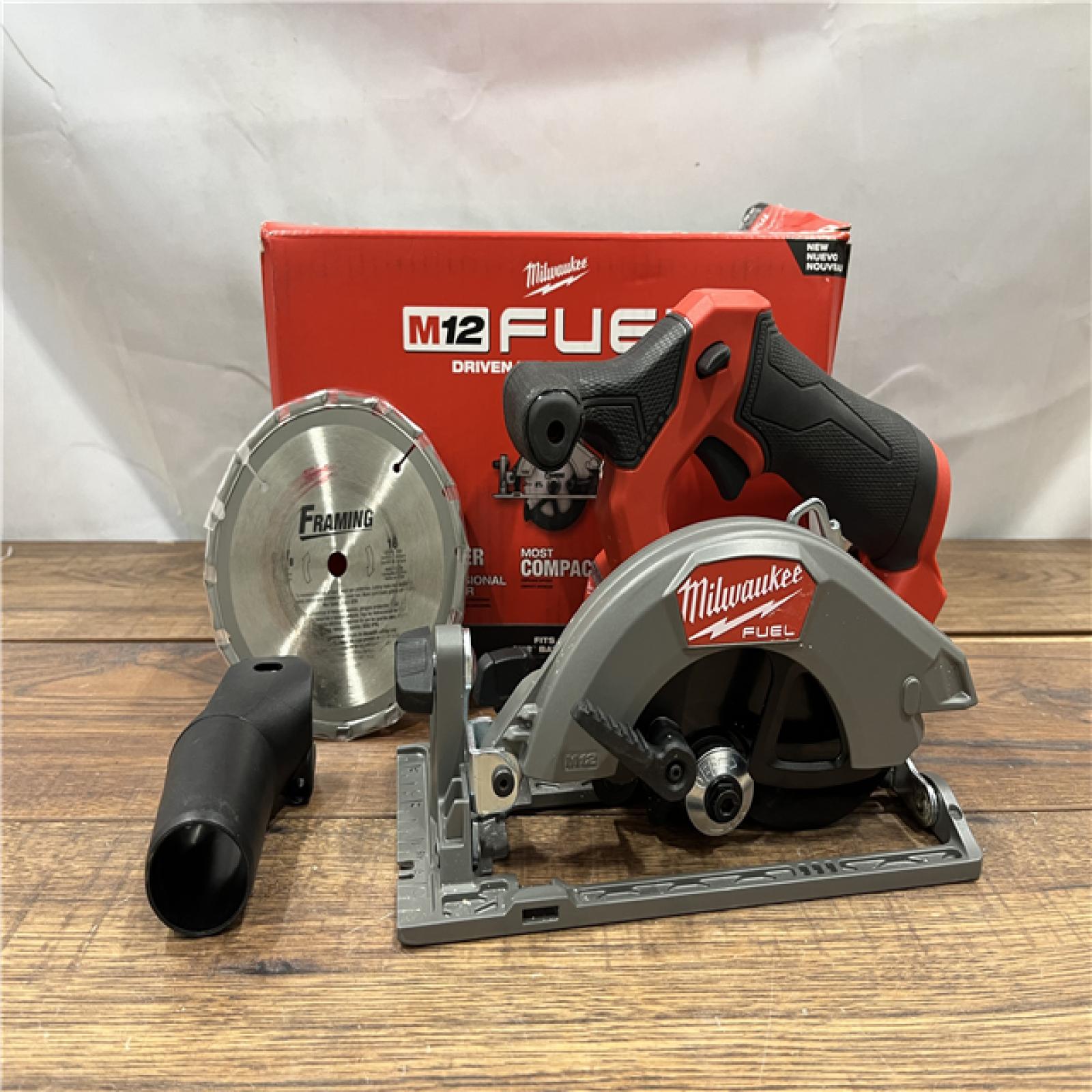 AS-IS Milwaukee M12 FUEL 12V Lithium-Ion Brushless 5-3/8 in. Cordless Circular Saw (Tool-Only)