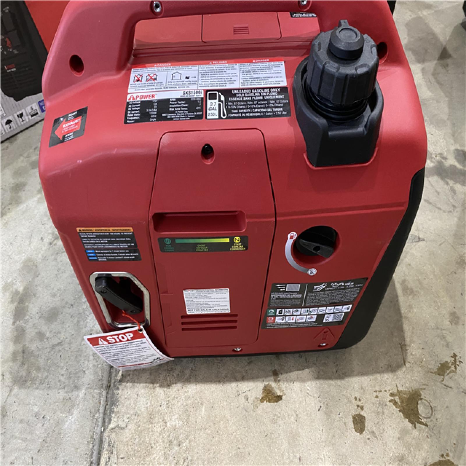 Houston location AS-IS  A-IPOWER 1500-Watt Recoil Start Gasoline Powered Ultra-Light Inverter Generator with 60cc OHV Engine and CO Sensor Shutdown