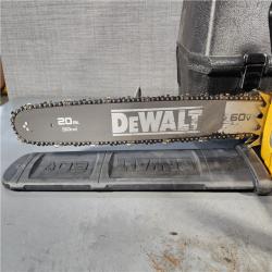 HOUSTON LOCATION - AS-IS DeWalt FLEXVOLT 60V MAX 20 in. Brushless Cordless Chainsaw Kit w/ Case, (1) FLEXVOLT 12 AH BATTERY & CHARGER