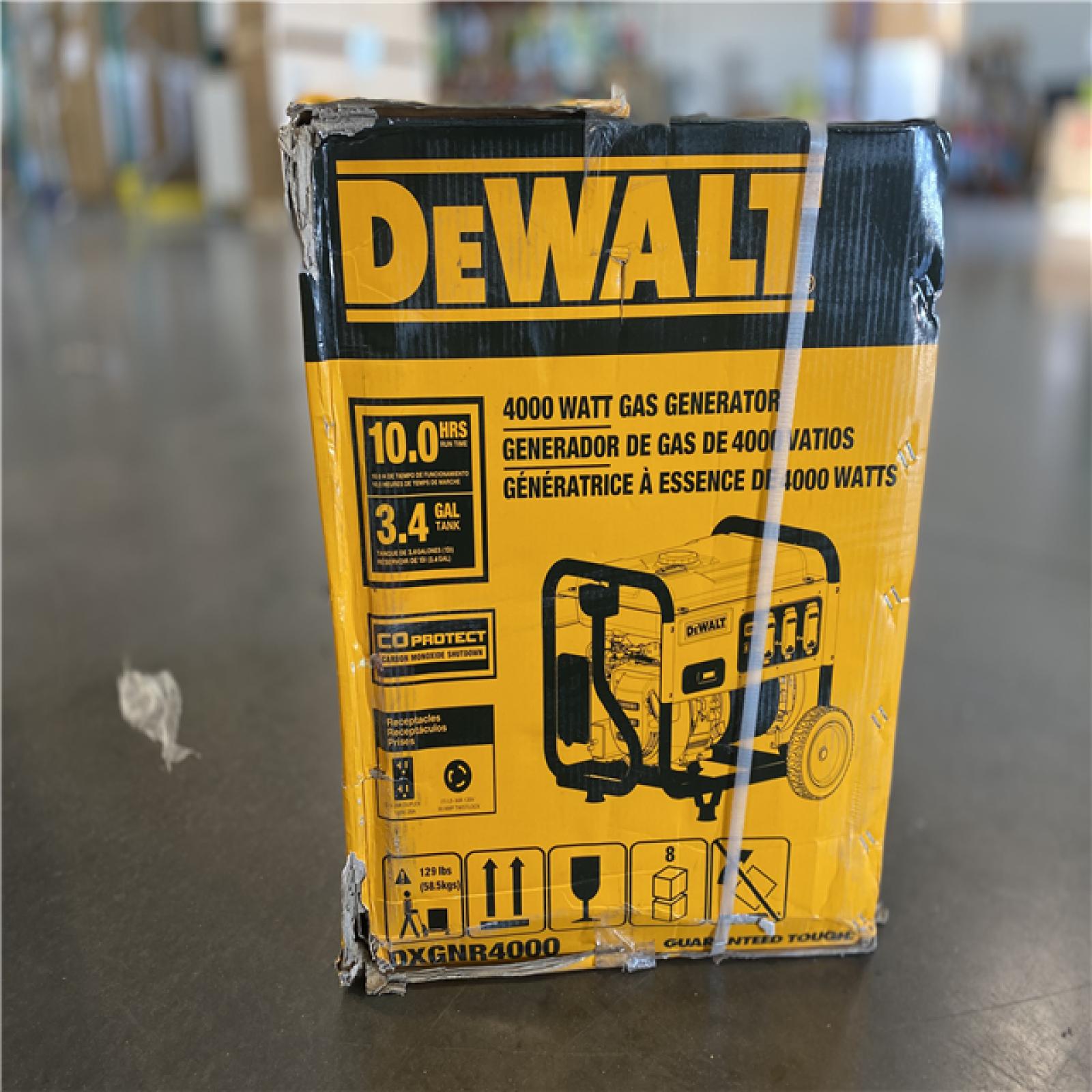 DALLAS LOCATION - DEWALT 4000-Watt Manual Start Gas-Powered Portable Generator with Premium Engine, Covered Outlets and CO Protect