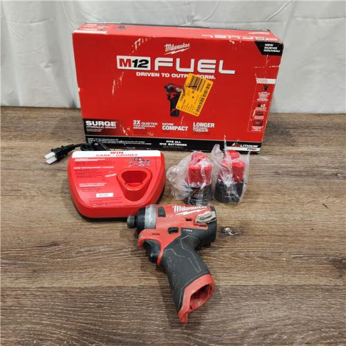 AS-IS Milwaukee M12 FUEL SURGE 1/4 in. Cordless Brushless Hydraulic Impact Driver Kit (Battery & Charger)