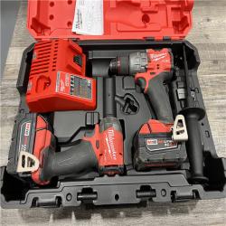 AS-IS Milwaukee M18 FUEL 18V Lithium-Ion Brushless Cordless Hammer Drill and Impact Driver Combo Kit (2-Tool) with 2 Batteries