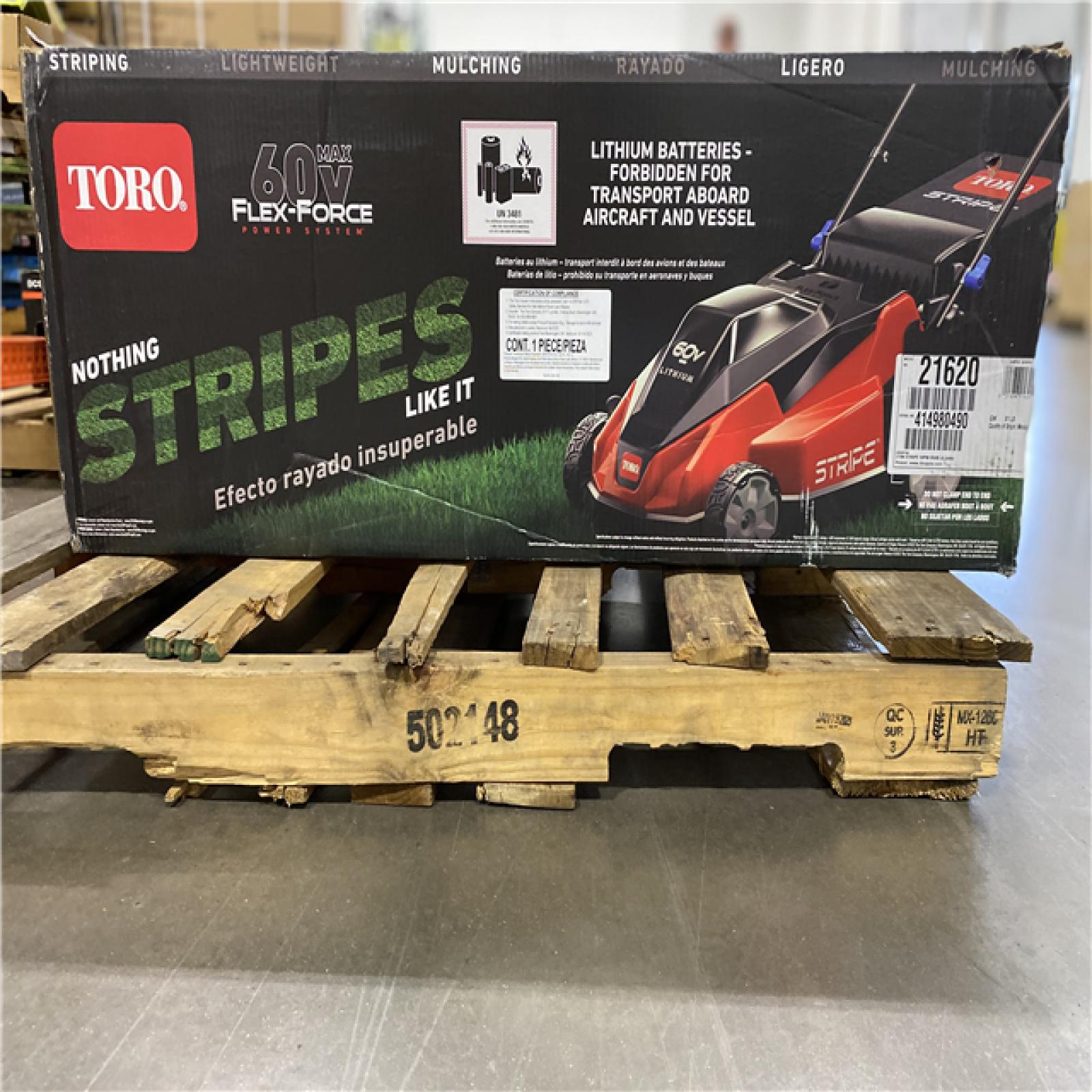 DALLAS LOCATION - Toro 60V 21in Self Propelled Push Lawn Mower